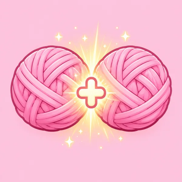 同じアイテムを2つ重ねる様子